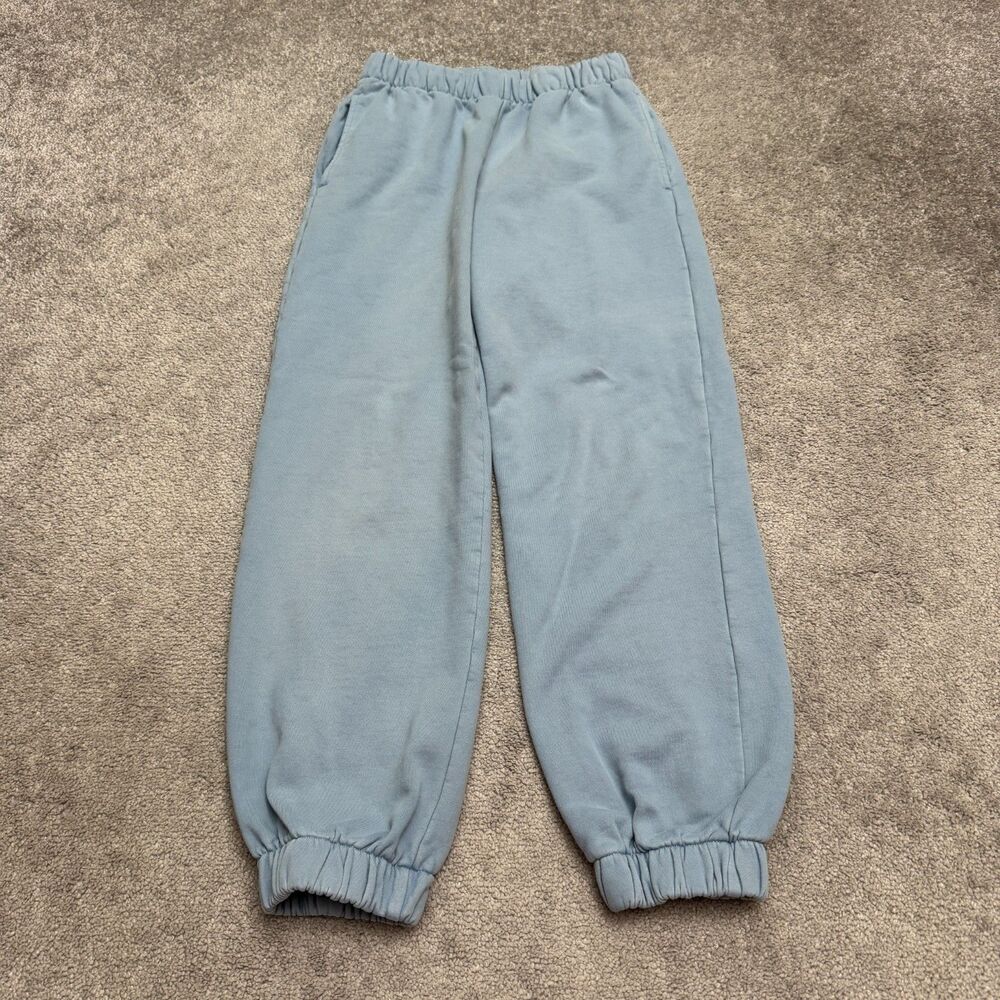Brandy Melville Rosa Sweatpants Womens One Size Light Blue Elastic Waist Fleece